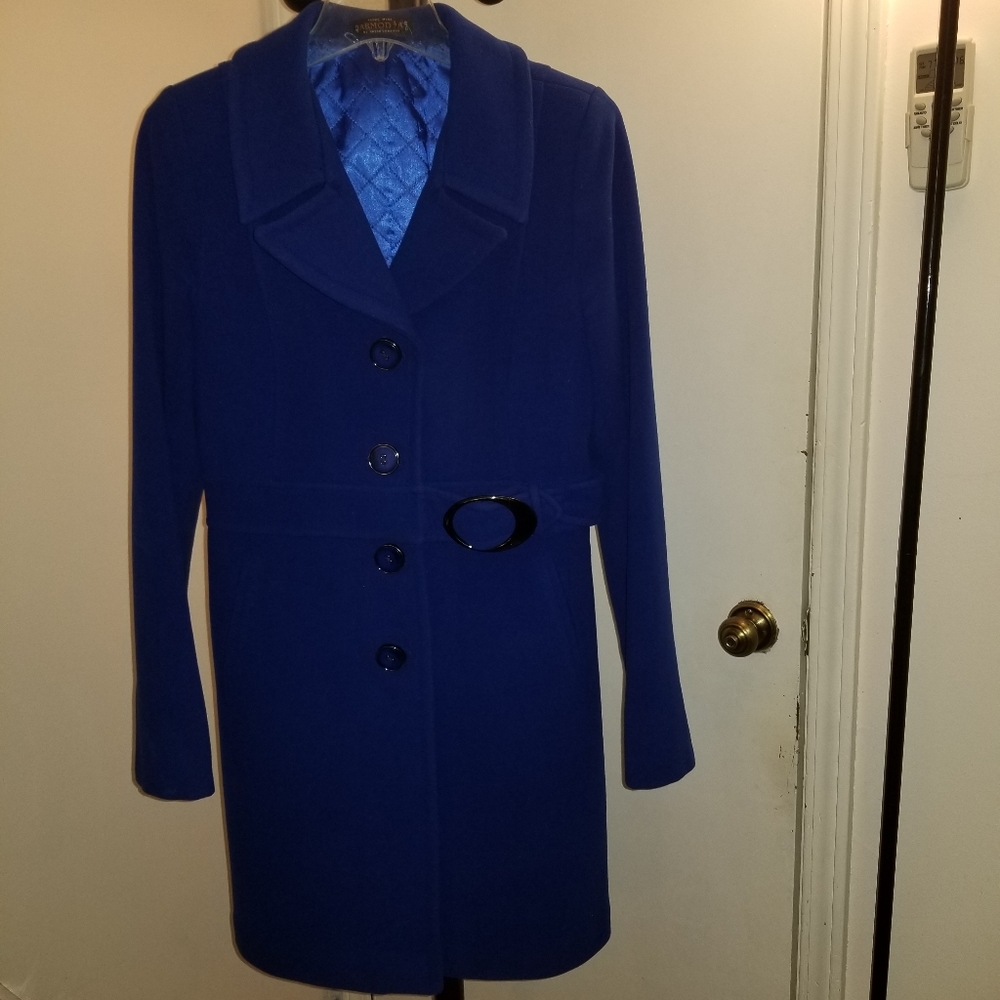 Cobalt Blue Pea Coat Size M 6